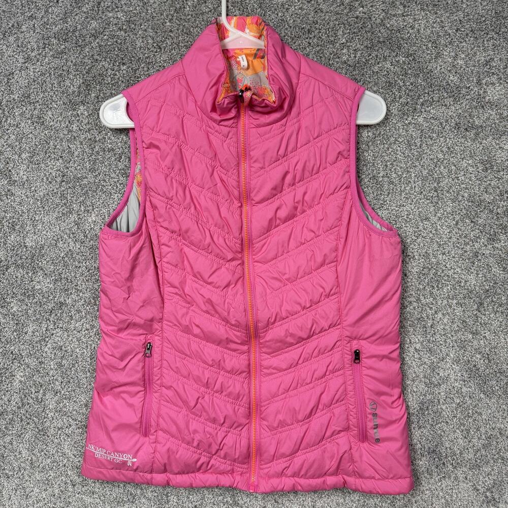 Sunice Quilted Puffer Vest Medium Full Zip Outdoor Reflective Layering Gorpcore